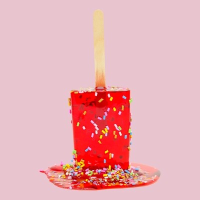 Melting Popsicle Art - Ruby Sprinkle Pop - Original Melting Pops