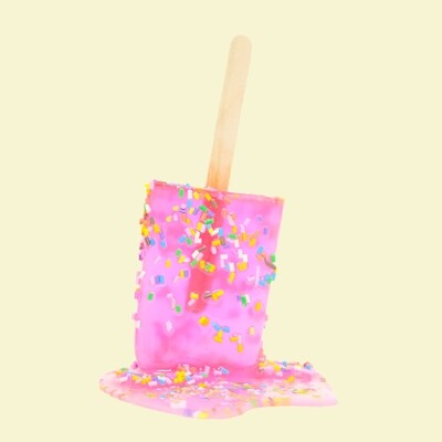 Melting Popsicle Art - Rose Sprinkle Pop - Original Melting Pops