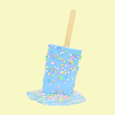 Melting Popsicle Art - Baby Blue Sprinkle Pop - Original Melting Pops