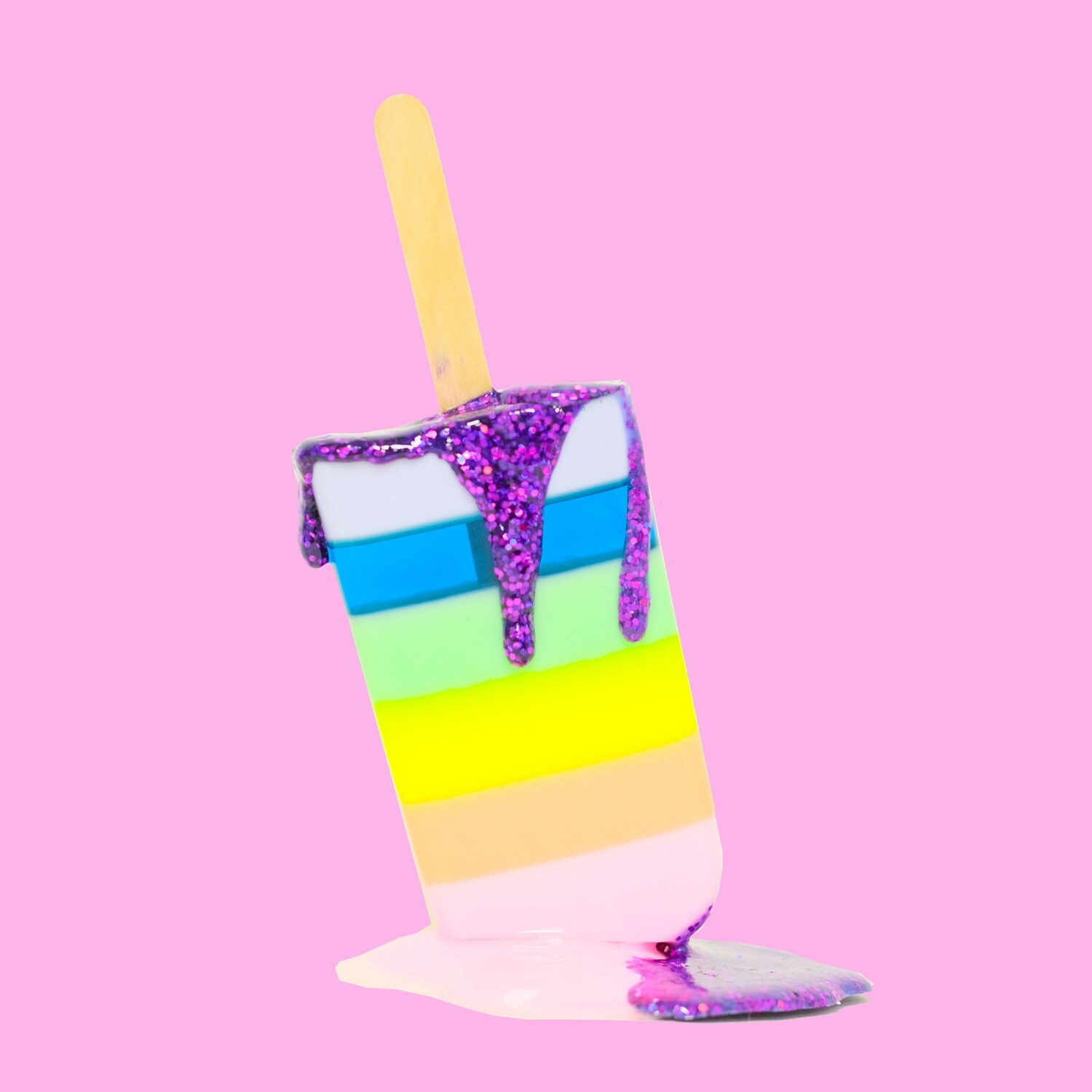 Pastel Rainbow Pop - Original Melting Pops - Melting Popsicle Resin Art