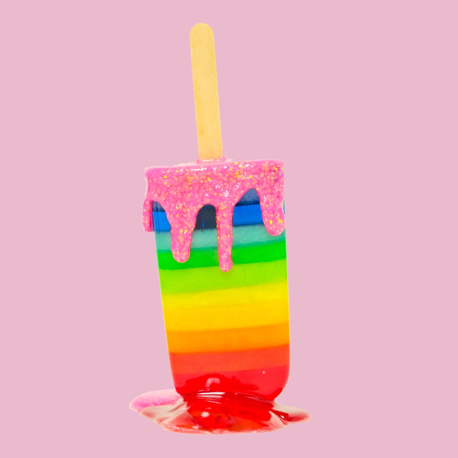 Double Rainbow Pop - Original Melting Pops - Melting Popsicle Resin Art