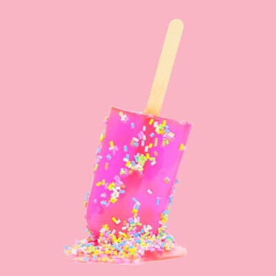 Rose Sprinkle Pop - Original Melting Pops - Melting Popsicle Resin Art