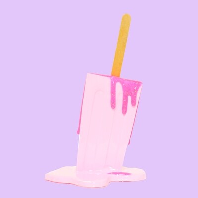7" Soft Pink - Original Melting Pops - Melting Popsicle Resin Art