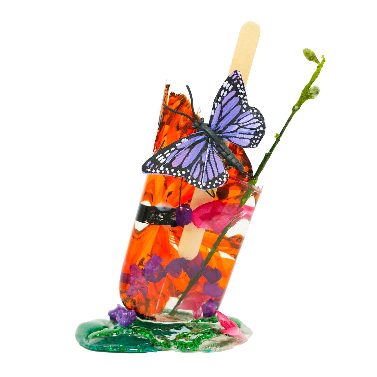 Butterfly Poetry 1 - Original Melting Pops Resin Art