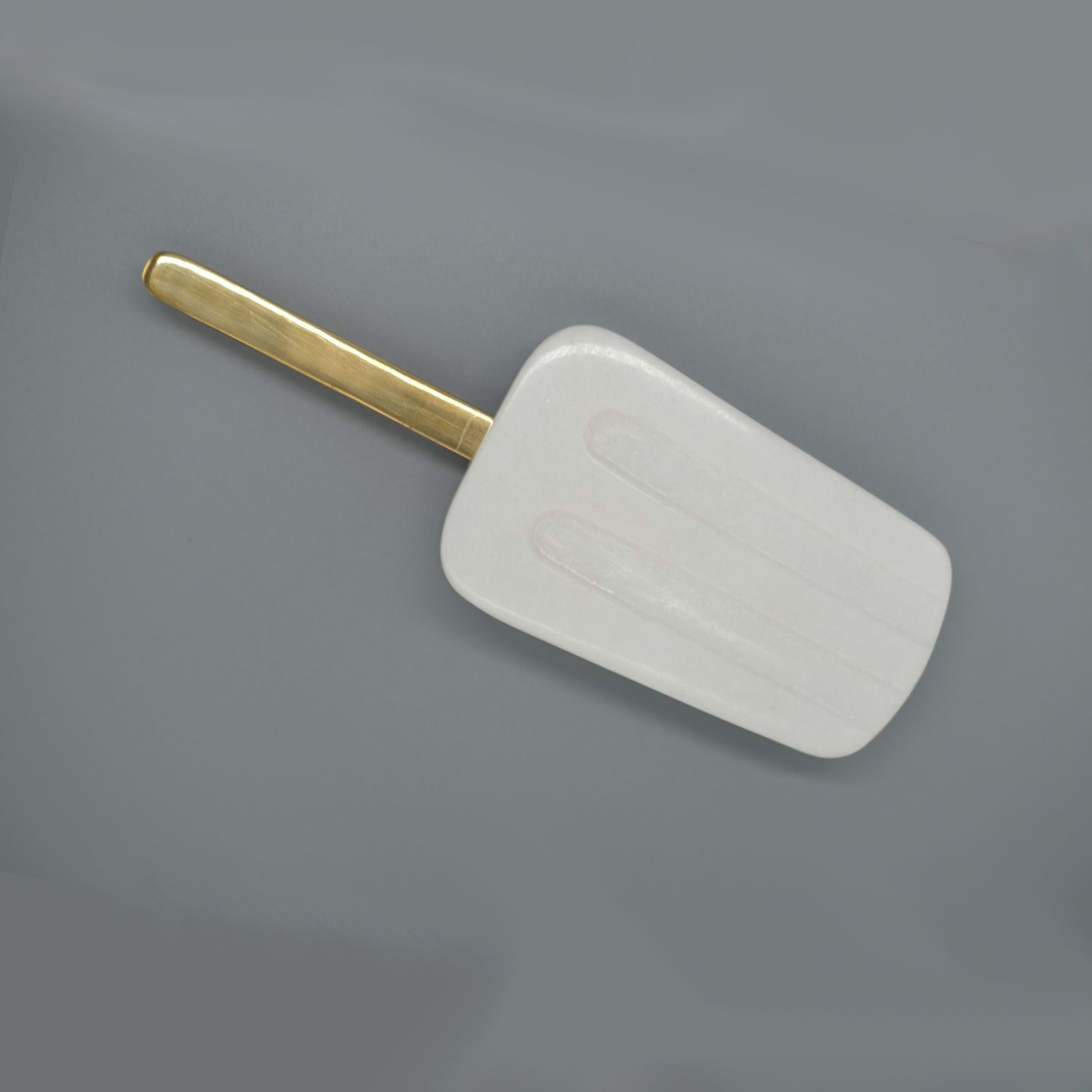 6 inch White Italian Carrara Marble Pop - Original Melting Pops Art