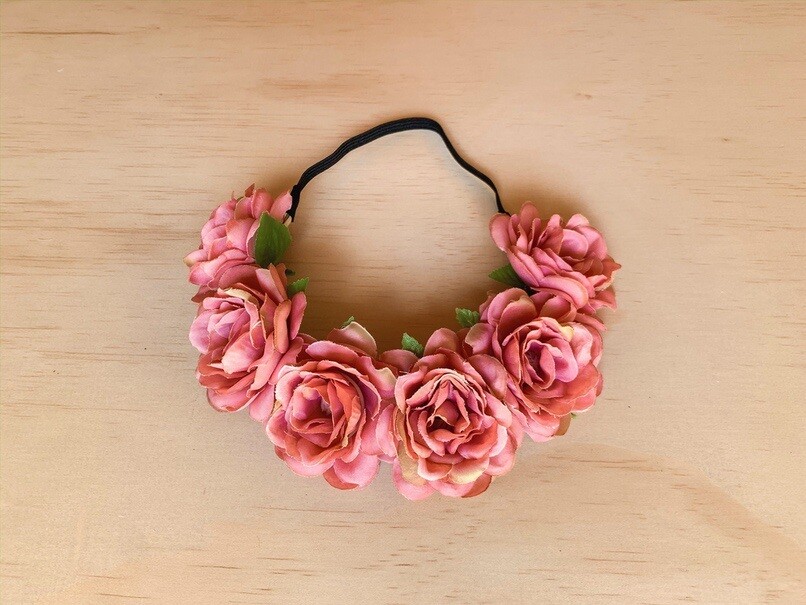 Sasha Dusty Pink Rose Headband Sasha Dusty Pink Rose Headband