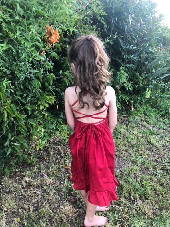Elsie Girls Dress | Ruby Red Elsie Girls Dress | Ruby Red