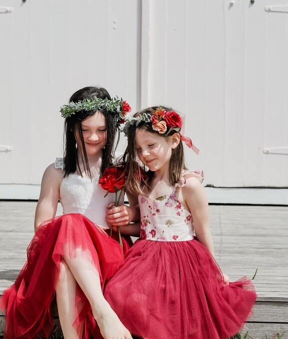 Zara Girls Floral Christmas Dress | Wine Zara Girls Floral Christmas Dress | Wine