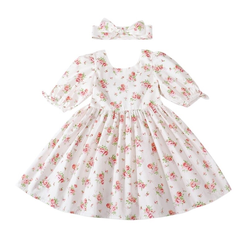 Macie Girls Dress | White Rose Macie Girls Dress | White Rose