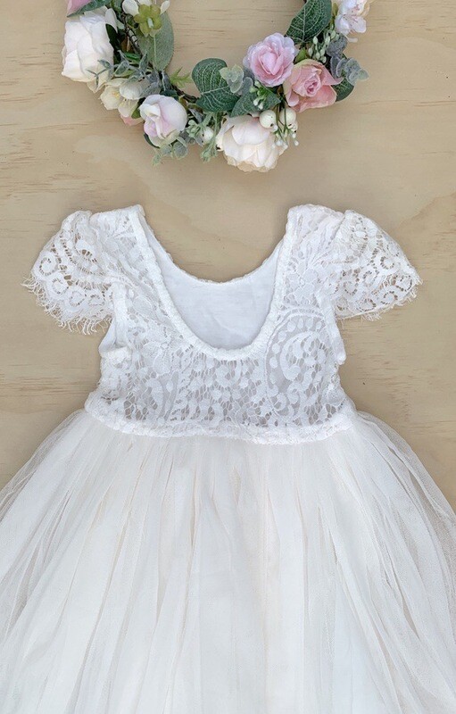 Juliette Cap Sleeve Cream Dress Juliette Cap Sleeve Cream Dress