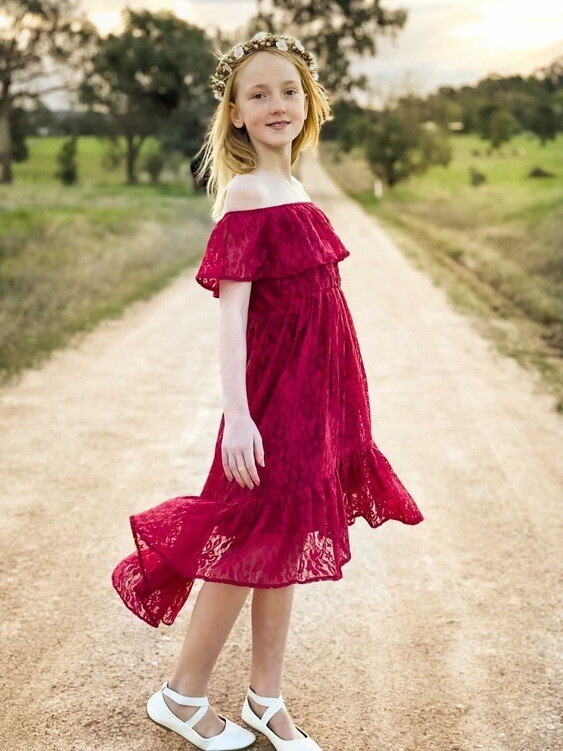 ladies burgundy dress