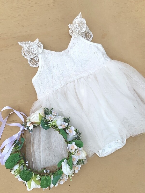 Enchanted Angel Ivory Baby Girls Tutu Dress