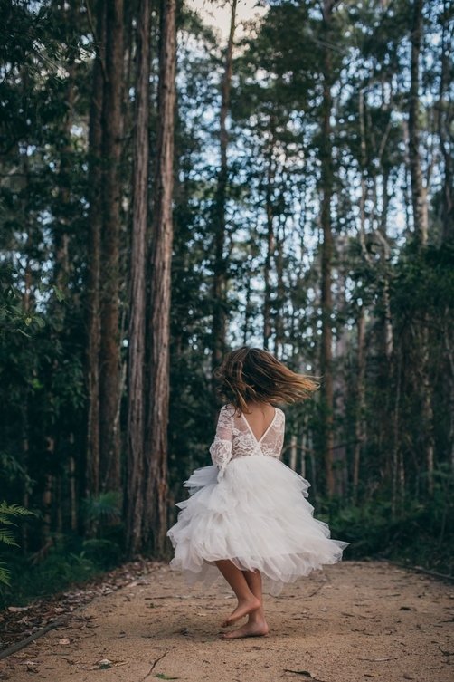 girls boho white dress