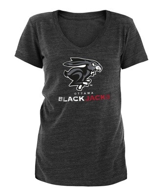 Ottawa BlackJacks Womens Black BlackJacks Tee
