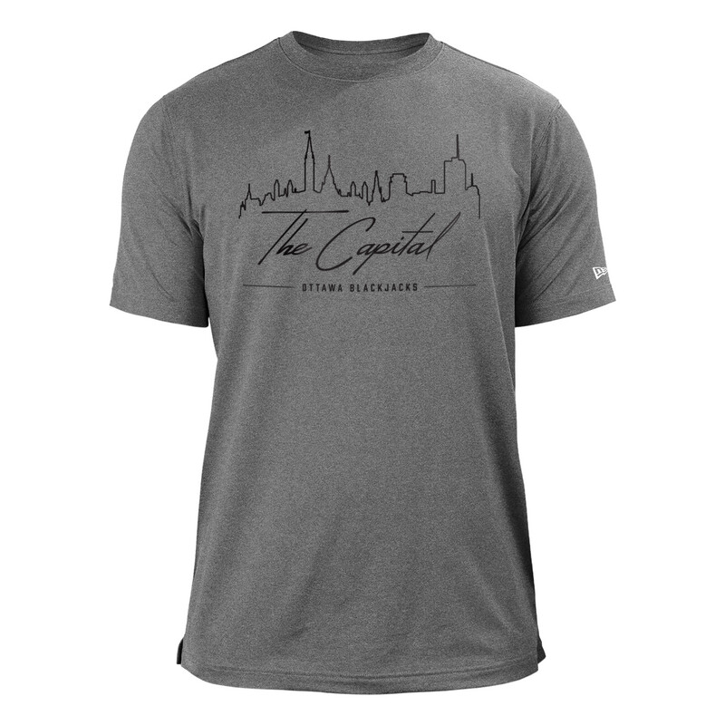 Ottawa BlackJacks Adult Grey Capital Skyline Tee