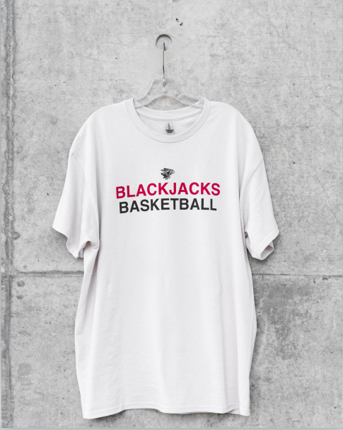 Adult Ice Grey BlackJacks Basketball T-shirt