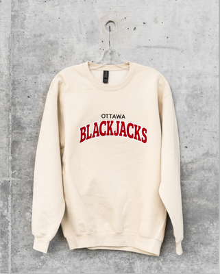 Ottawa BlackJacks Adult Sand Crewneck