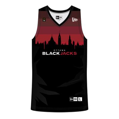 Ottawa BlackJacks 2024 Adult Black Home Replica Jersey