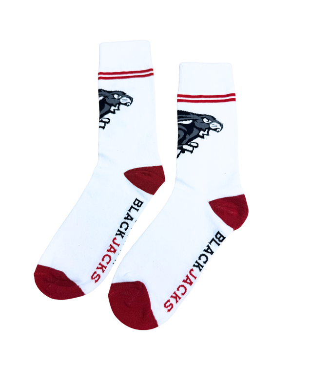 BlackJacks White Core Logo Socks