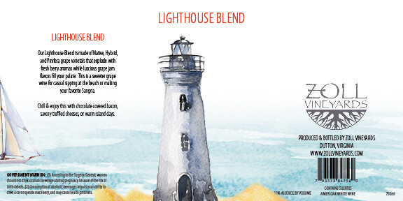 750 ml Lighthouse Red Blend Bottle