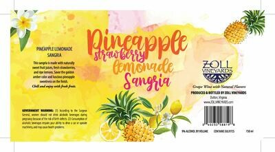 750 ml Pineapple Strawberry Lemonade Sangria Bottle 