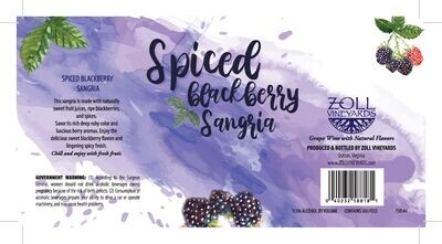750 ml Spiced Blackberry Sangria