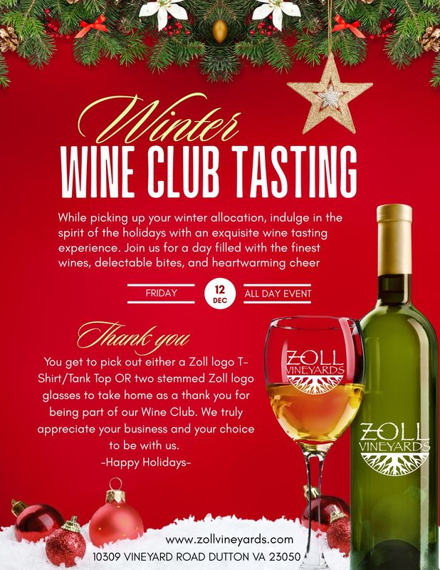 Winter Wine Club Tasting 
