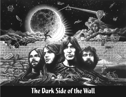 PINK FLOYD - Dark Side of the Wall Postcard x 5