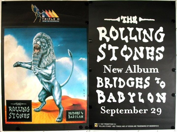 The ROLLING STONES &#39;Bridges to Babylon&#39; Huge Album Promo Poster