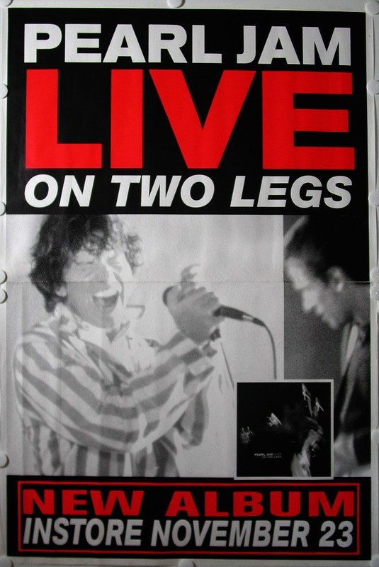 PEARL JAM Live on two legs Huge Album Promo Poster