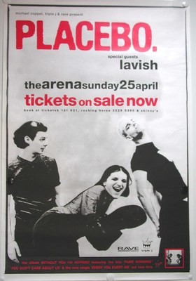 PLACEBO @ The Arena Brisbane 1999 OZ HUGE Gig Poster
