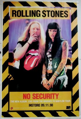 ROLLING STONES No Security Huge Album Promo Poster