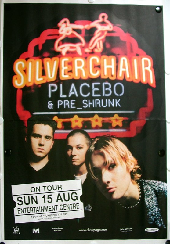 SILVERCHAIR with Placebo + Pre_Shrunk Huge Aussie Gig Poster!