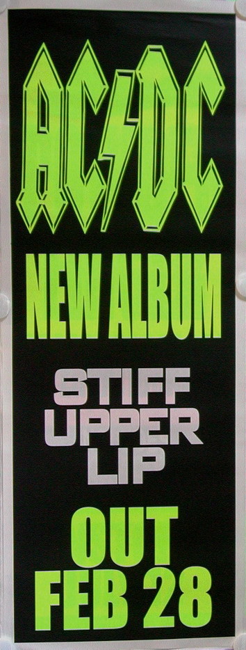 Ac/Dc Stiff Upper Lip Pole Poster!