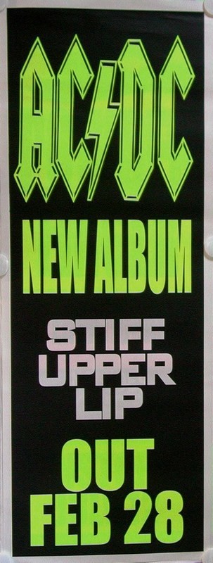 Ac/Dc Stiff Upper Lip Pole Poster!