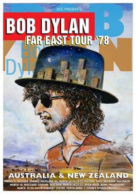 BOB DYLAN 1978 OZ/NZ Far East TOUR POSTER
