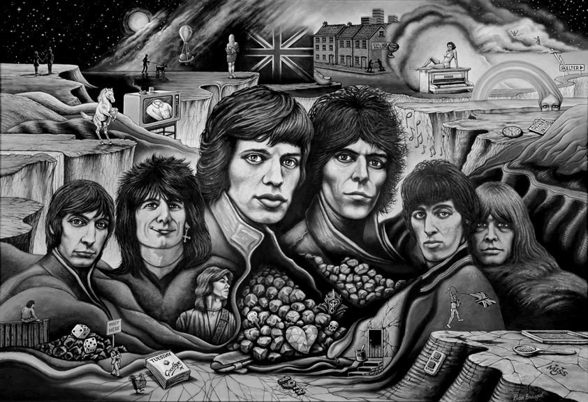 The ROLLING STONES ‘Was it only Rock ‘n’ Roll?’  SongScape Poster