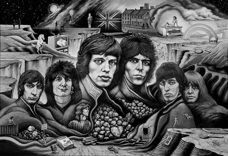 The ROLLING STONES ‘Was it only Rock ‘n’ Roll?’  SongScape Poster
