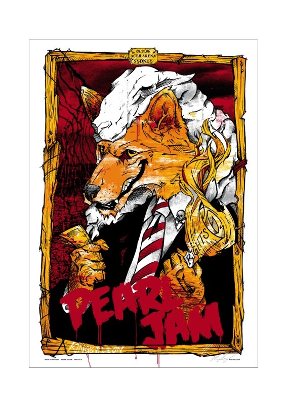PEARL JAM Acer Arena Sydney, 2006 Dingo Poster