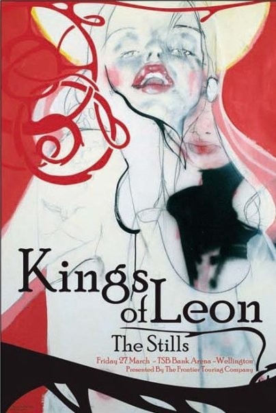 KINGS OF LEON Wellington, NZ 2009 Poster