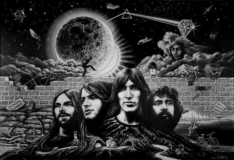 PINK FLOYD - &#39;The Dark Side of the Wall&#39; Songscape Poster
