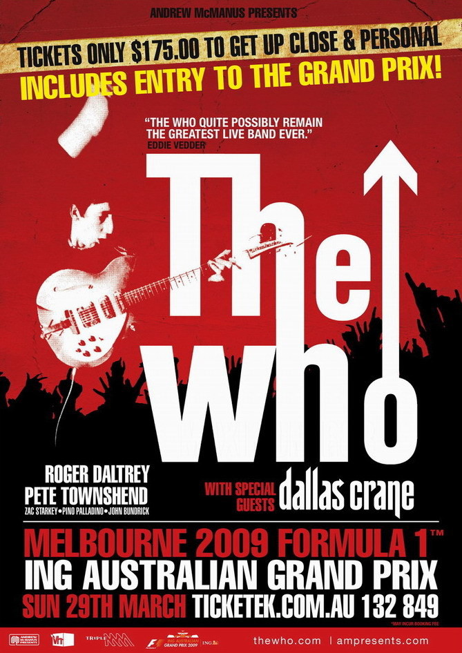 The WHO Melbourne 2009  F1 Grand Prix Poster!