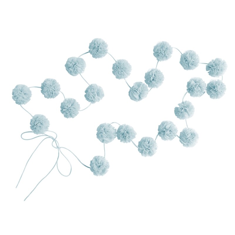 Mini Pom Garland Light Blue