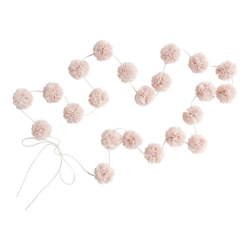 Mini Pom Garland Champagne