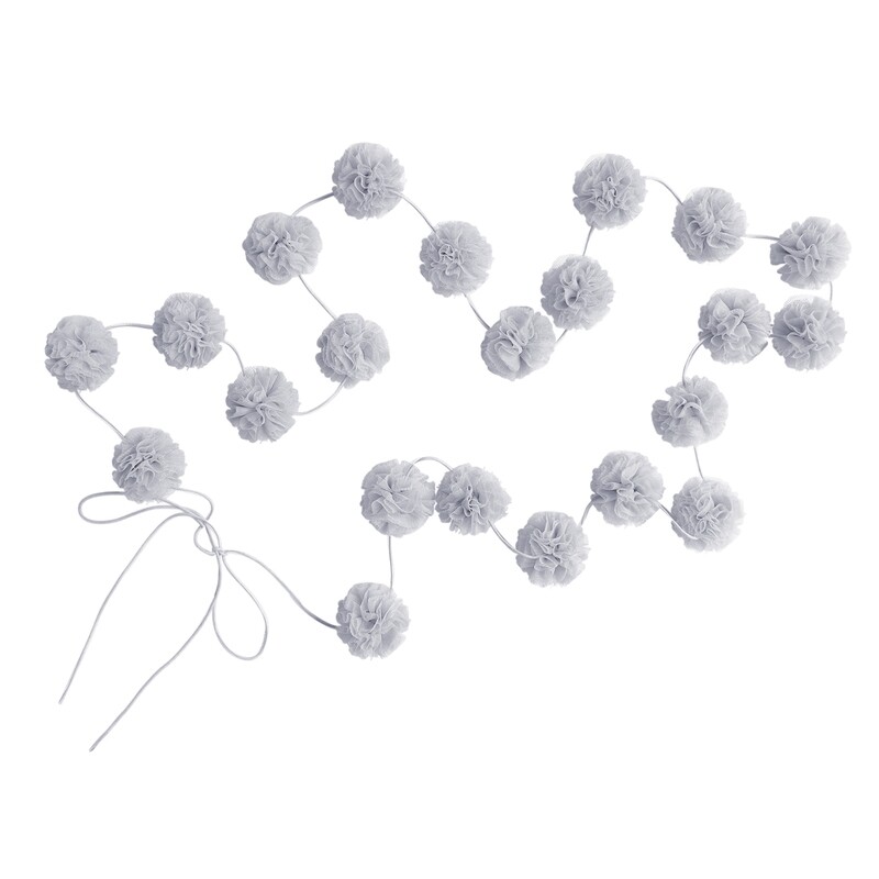 Mini Pom Garland Light Grey