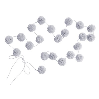 Mini Pom Garland Light Grey