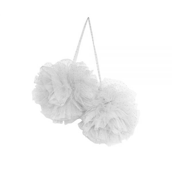 Large Sparkle Pom White