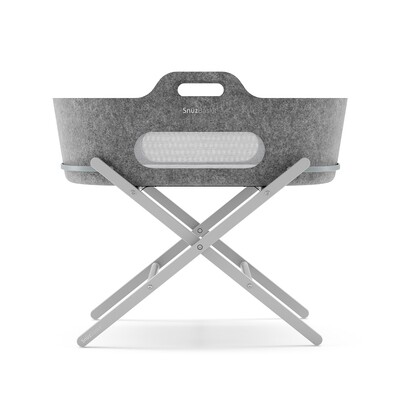SnuzBaskit Dark Grey Moses Basket &amp; Dove Stand