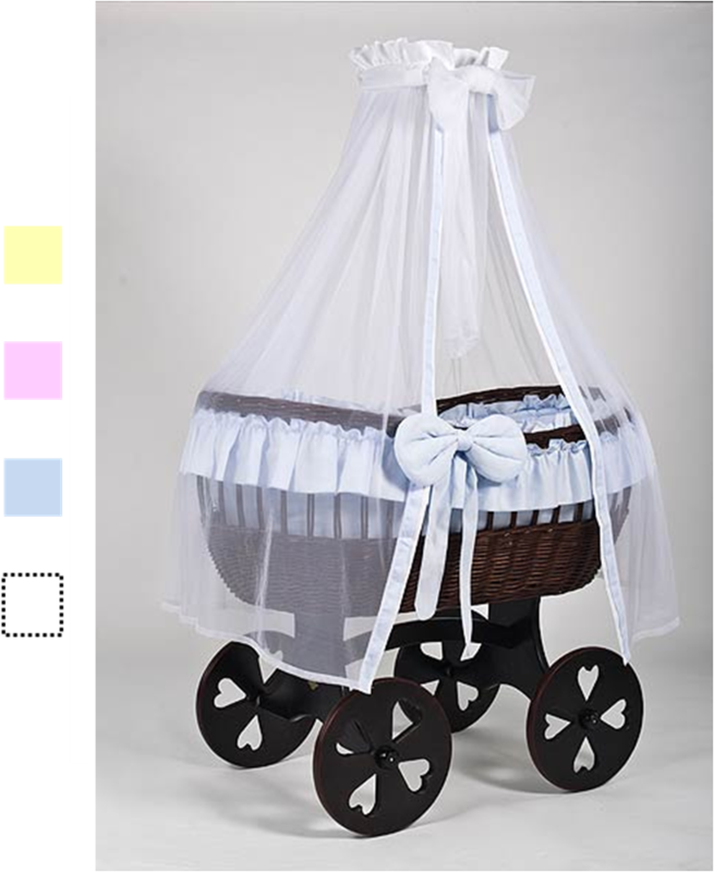 MJ Mark - Wicker Drape Crib - Dark Wicker