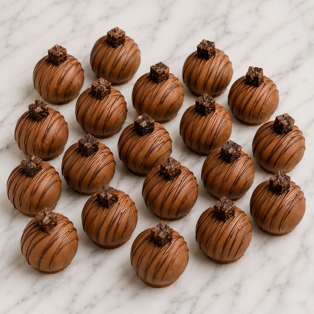 Cake truffles Brownie cake truffles coated in Belgian chocolate